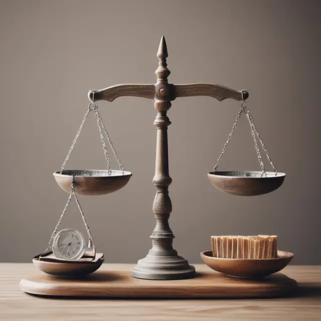 Scales balanced with forgiveness programs symbolizing relief for different student circumstances: disability, financial hardship, defrauded students, and closed schools