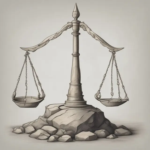 Anchoring bias depicted as a weight on a scale, affecting investment judgments. Confirmation bias shown as a distorting prism influencing facts.