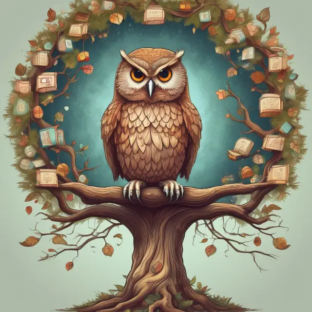 An owl assessing various perspectives while using Bayes