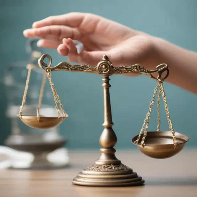 A person holding a set of scales, weighing ethical and legal considerations for successful subletting