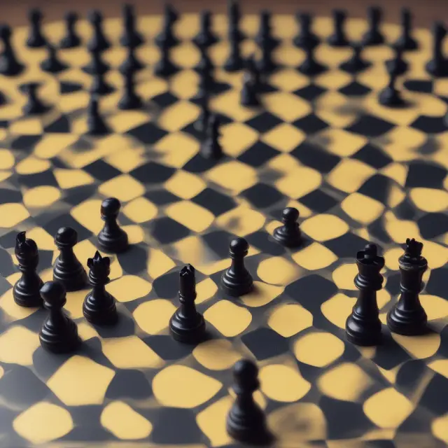 A government official making decisions on a chessboard, offering subsidies to individuals and businesses in form of golden coins.