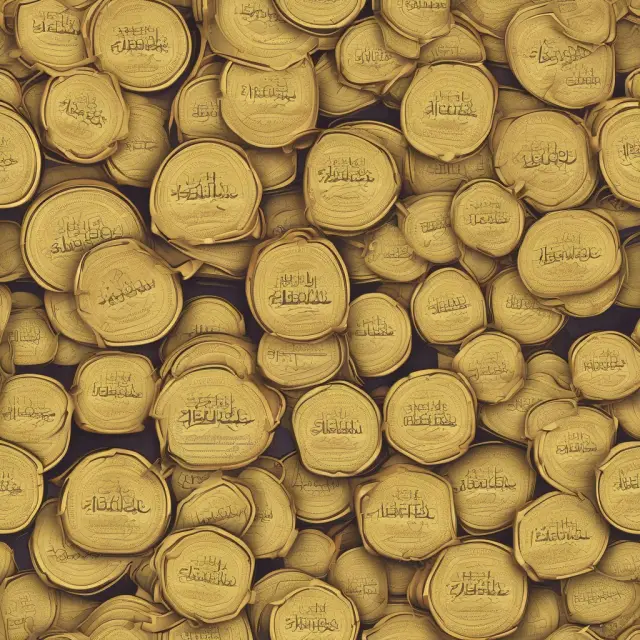 Golden timeline unfurling, symbolizing the history of Sukuk