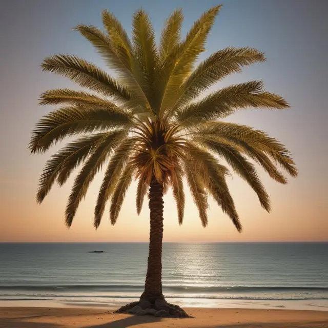 Golden palm tree with dates representing sukuk certificates, illustrating the concept of Islamic investment.