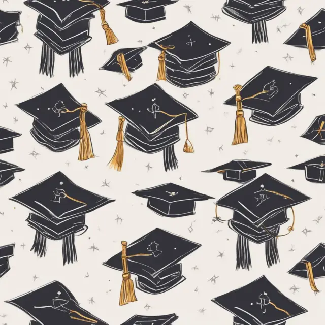 An image of graduation caps with Latin honors flying upward towards the heavens, signifying academic distinction.
