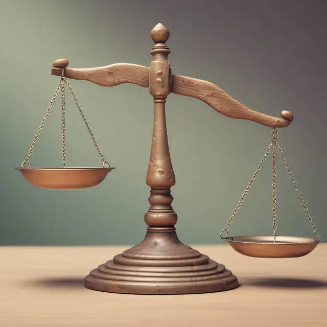 An image of two scales in balance, with a graduation cap and books on one side labeled 
