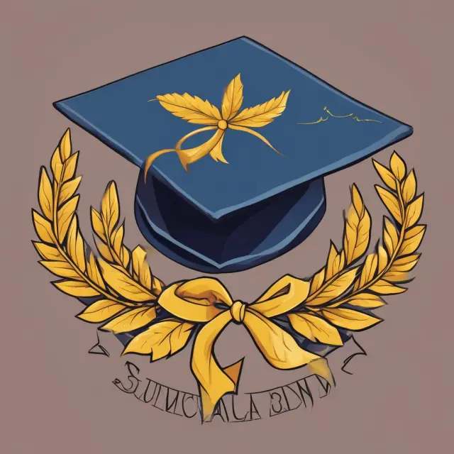 Golden laurel wreath and scroll on graduation cap representing Summa Cum Laude academic recognition