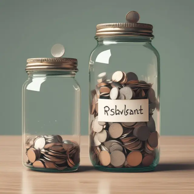 Coin toss between jars symbolizing sunk and relevant costs for decision making