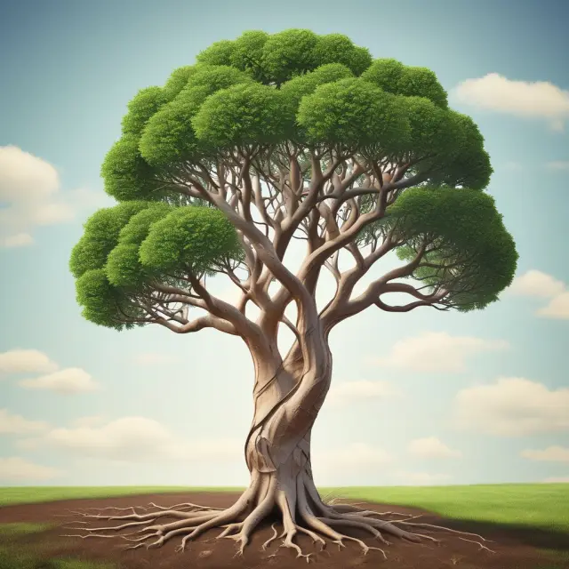 Tree with questions and answers forming leaves, representing superannuation FAQs for easy access and growth