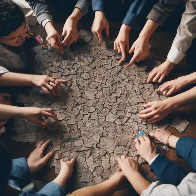 Buyers and suppliers forming a complete puzzle depicting best practices for implementing supply chain finance, showcasing collaboration for optimized working capital management.