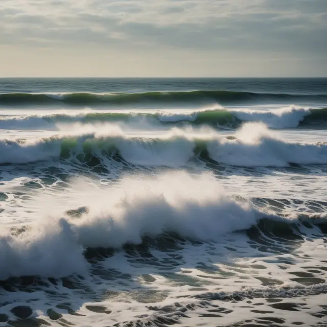 An ocean scene where waves (supply) meet the shoreline (demand), representing the relationship between supply and demand