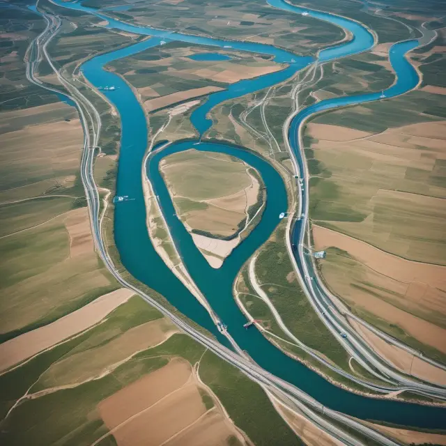 Three interconnected rivers symbolizing continuous, fast, and flexible supply chain models