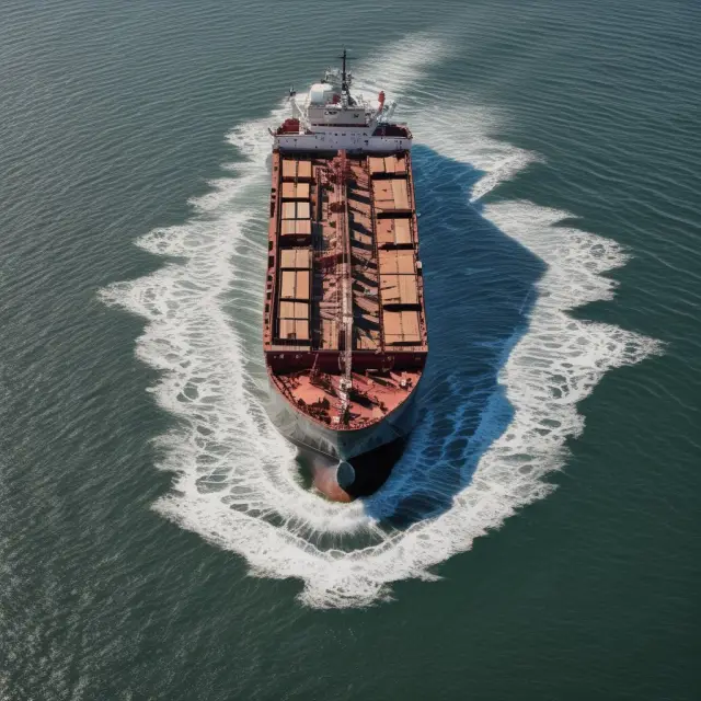 An oil tanker disrupted by unexpected waves, illustrating the risks and challenges of predicting supply shocks.