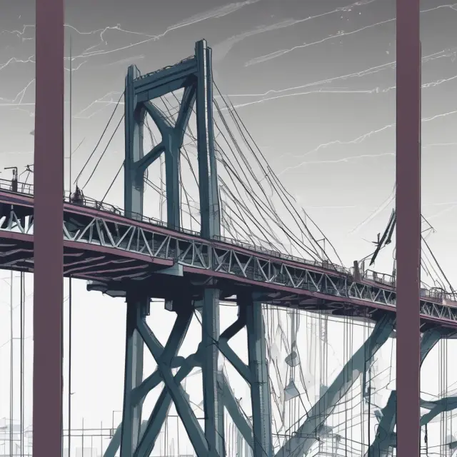 A bridge symbolizing the connection between support levels in technical analysis and fundamental analysis.