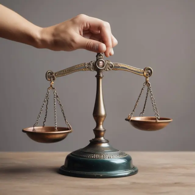 A seller adding a surcharge (feather) to a scale, illustrating the additional cost for consumers.