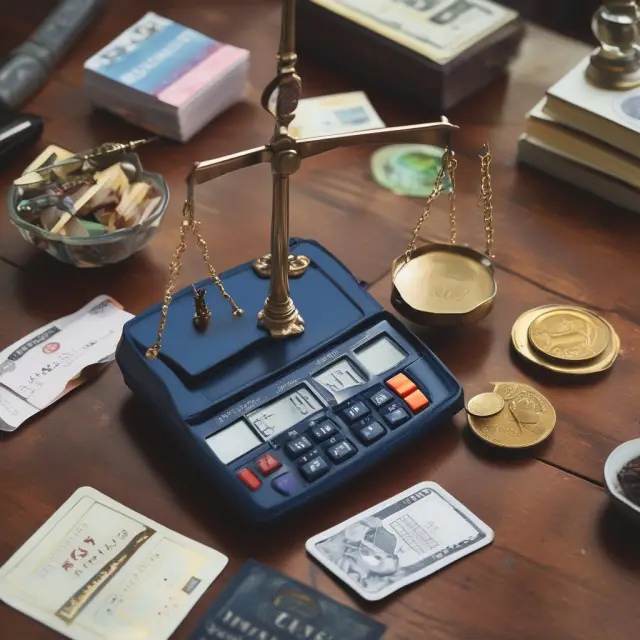 Image of a scale with credit cards on one side and state law books on the other, symbolizing the balance between credit card surcharge regulations.