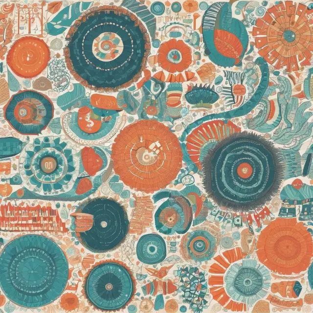 A colorful kaleidoscope showcasing telecommunications, travel, cable, banking industries with surcharges as intricate patterns