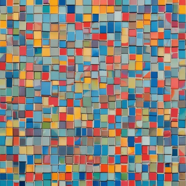 A vivid mosaic illustrating the intricate connection between excess, surplus, and standard lines insurance. Pieces of each type interlock to form a complete risk protection puzzle.