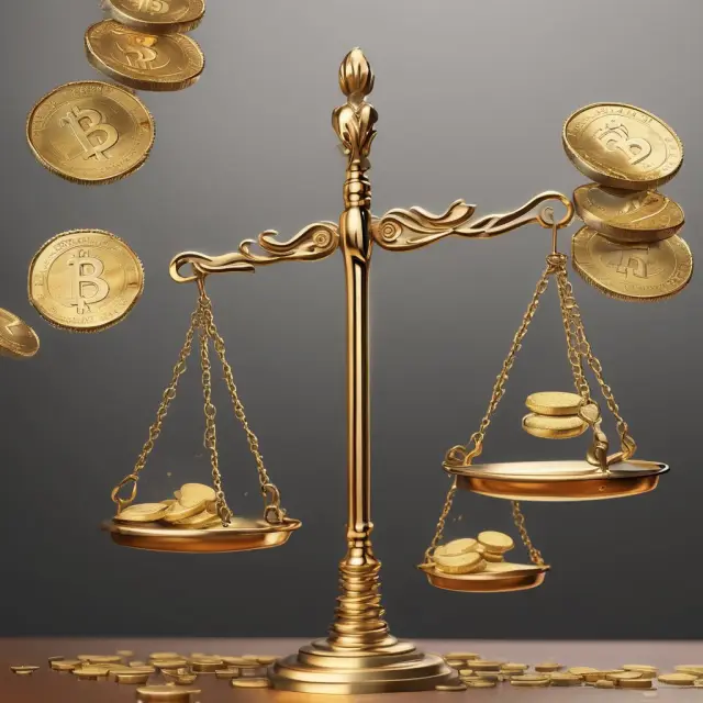 A golden coin shower pouring onto a balanced scale, illustrating the potential of investment opportunities in surplus lines insurance.