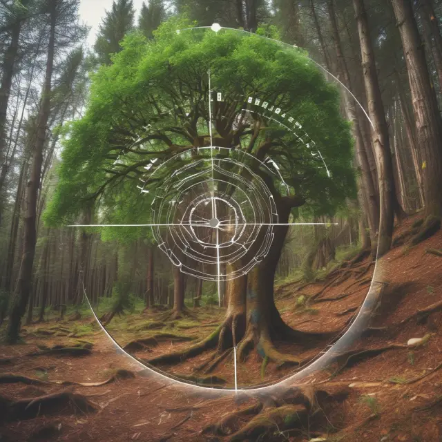 Visual comparison of a sustainable growth tree representing internal company capabilities and a PEG ratio compass demonstrating market valuation perspective