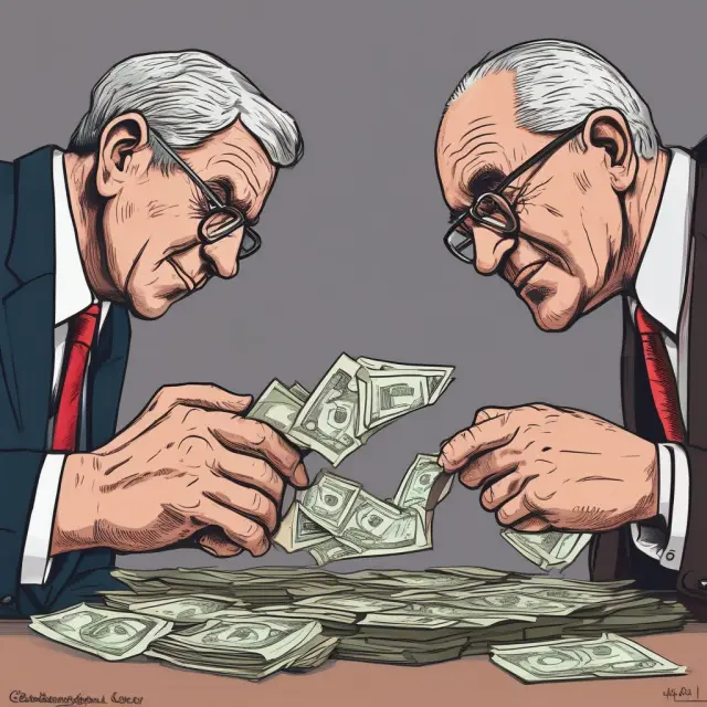 Two entities negotiating a swap contract, exchanging cash flows from fixed and floating assets