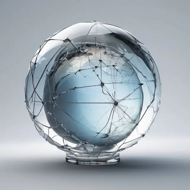 Image of a crystal-clear globe where streams symbolizing swap transactions flow between interconnected SEF platforms