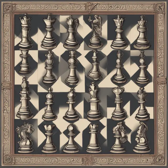 Ornate chessboard filled with swaptions and other option pieces illustrating financial risk management strategies