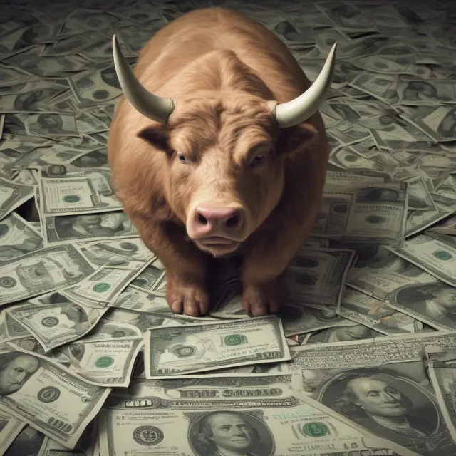 Bull and bear figures weighing options among various investment vehicles - money market mutual funds, high-interest savings accounts, and short-term certificates of deposit