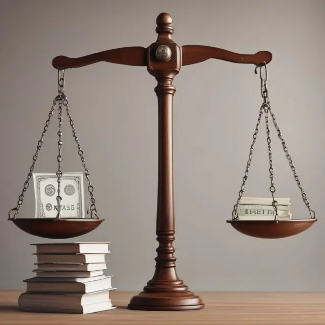 Scale weighing financial concerns against swift loan options in an FAQ context