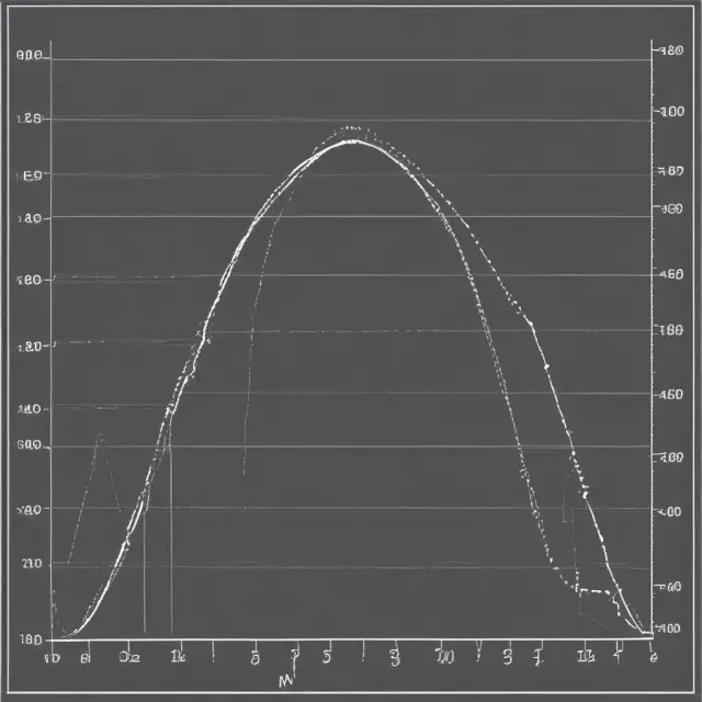 Visualization of symmetrical (normal) and asymmetrical distributions, featuring a bell curve with a right-skewed tail