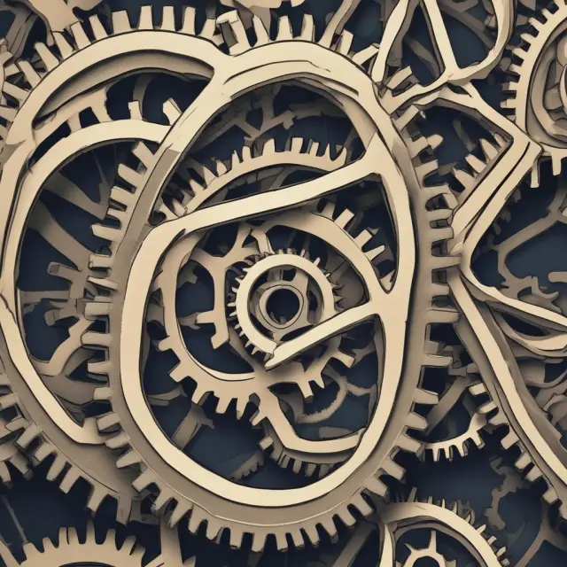 Two interlocking gears represent two merging entities, illustrating effective alignment for maximum synergy