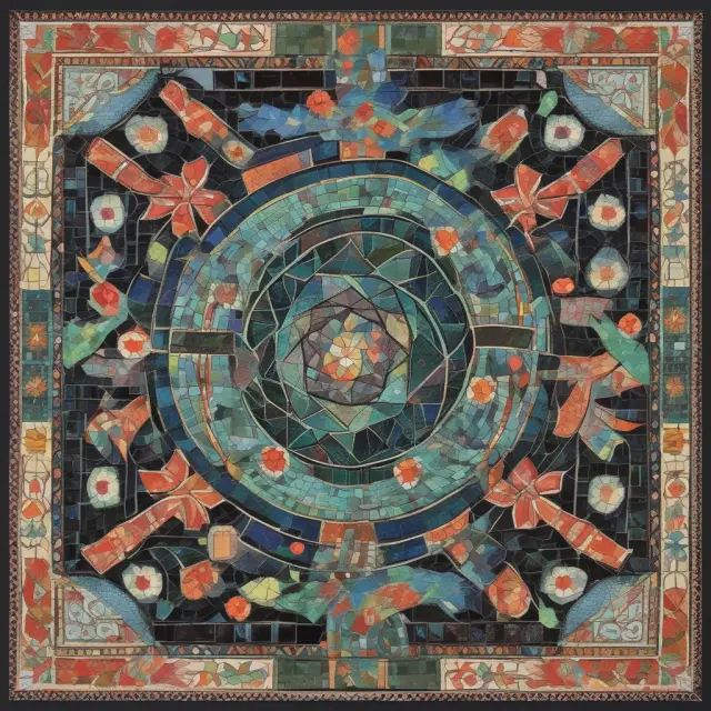 A vibrant mosaic illustrating synthetic positions formed by intricately weaving call and put options