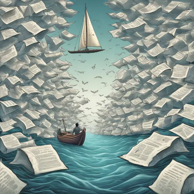An investor sailing through a stock market sea with regular contributions to reduce risk and average costs.