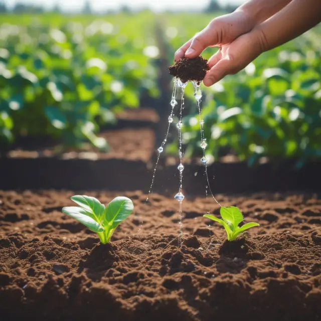 A drip irrigation system symbolizing regular SIP investments, nourishing financial growth.