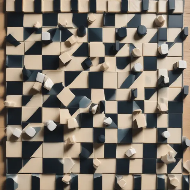 Financial dominos poised to fall on a chessboard, representing the interconnectedness and potential consequences of systemic risks for professional and institutional investors.