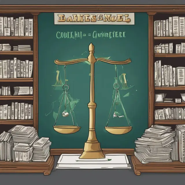 Two balanced scales represent Barnes & Noble