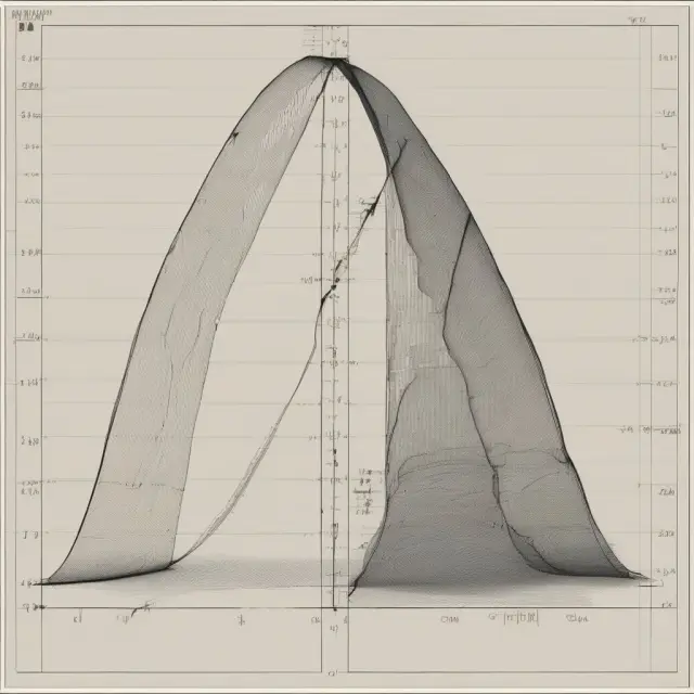 A peaceful scene of two overlapping bell curves illustrating normal distributions, symbolizing suitable conditions for a valid t-test.