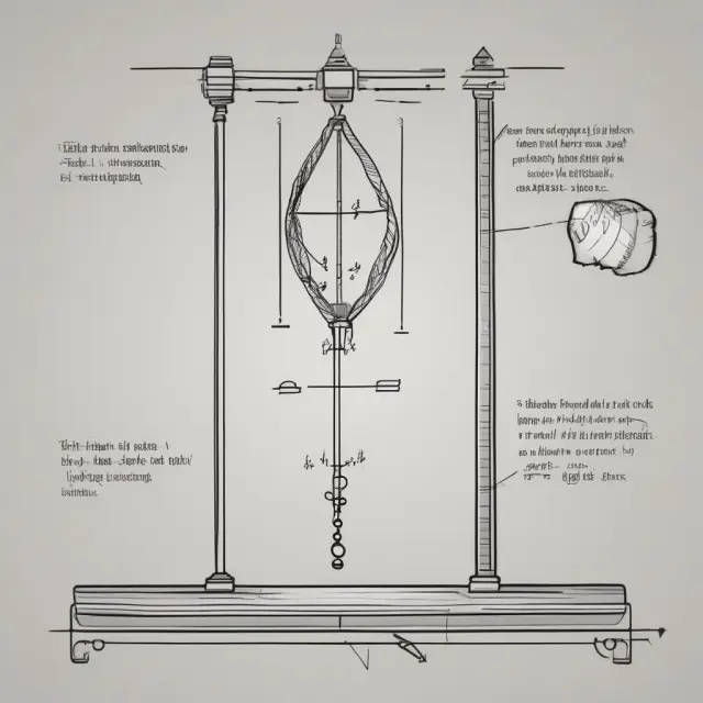 A metaphorical representation of the T-test as a pendulum swinging between two data groups, testing for significant differences.