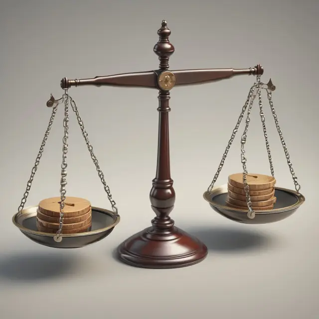 Tag-along rights illustrated as balancing scales affecting a company