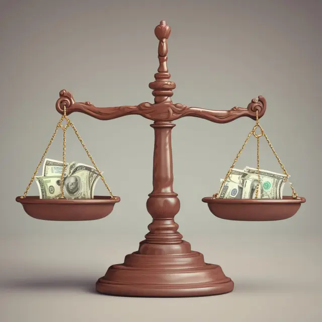 Balance Scale representing take-home pay: A visual metaphor for understanding the relationship between gross income and deductions