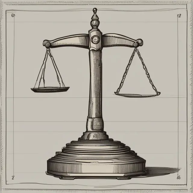 An ancient scale holds a golden loan document, balanced between the borrower