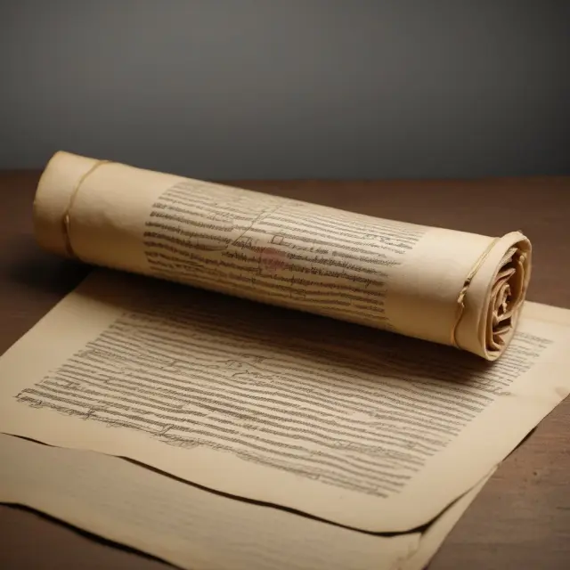 An ancient scroll slowly unrolling, revealing intricate details about take-out loans and their advantages