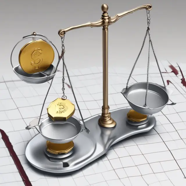 Golden TP and silver SL orders on a trading pair, symbolizing profit maximization and risk minimization.
