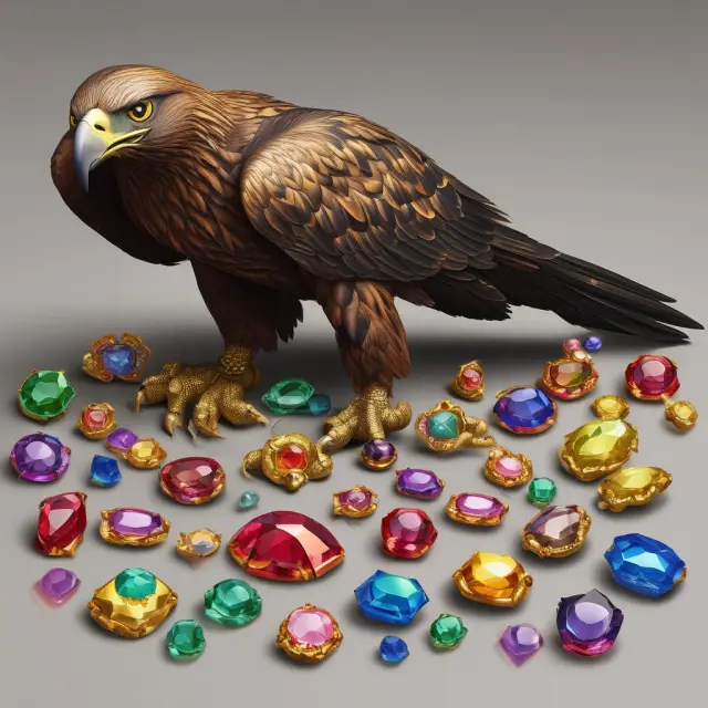 An eagle clutching gems of varying sizes symbolizes opportunistic, strategic, and activist takeovers