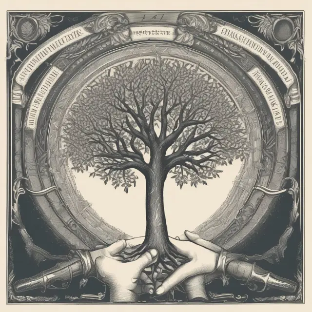 A hand holding a share certificate in a nurturing gesture, with a growing tree of shares behind it, reflecting friendly acquisitions of publicly-traded targets.