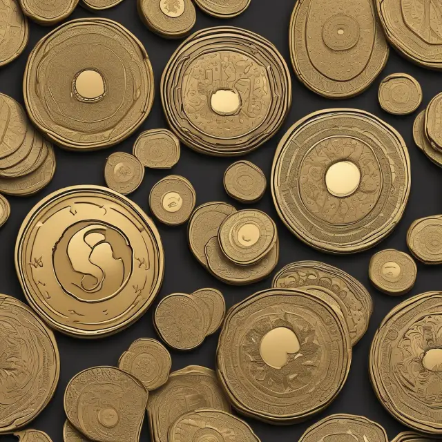An image of Yin-Yang scales balanced with gold coins symbolizing tangible assets and digital tokens representing intangible assets.