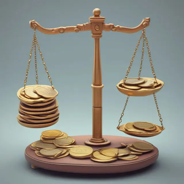 Balancing scale illustrating TANSTAAFL concept in finance: opportunity cost vs. financial decision (6 keywords: TANSTAAFL, finance, opportunity cost, trade-offs, financial decision)