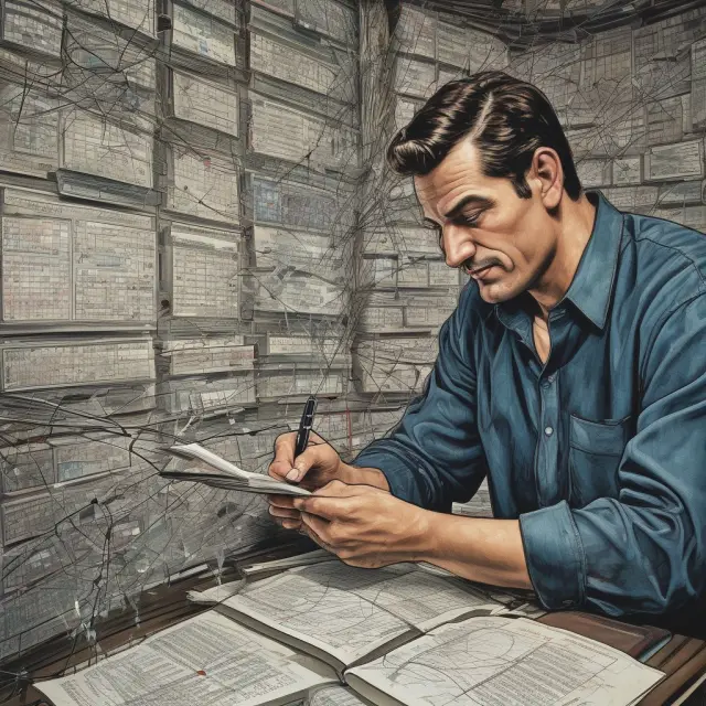A trader intently studying a multitude of order books, examining limit orders to uncover trends and support/resistance levels