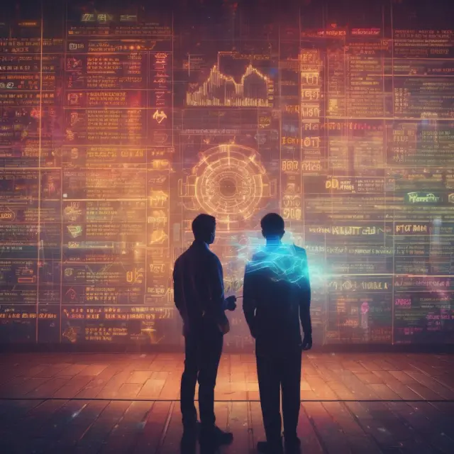 A time traveler examines historic and modern tickers side by side, illustrating the evolution of tape reading techniques