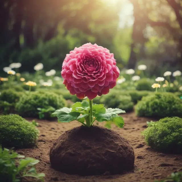 An institutional investor tends to a thriving garden of target-date funds, symbolizing the long-term investment approach and financial growth.