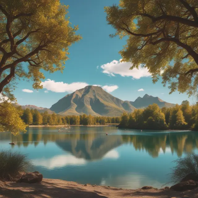 A time capsule bursting open, representing the aggressive growth of VLXVX, and a tranquil lake reflecting the steady returns of VTTVX - Two successful Vanguard Target-Date Funds.